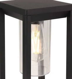 mutoni light Aussenleuchte Candela Aluminium Druckguss Schwarz Matt 1Xe> Bodenleuchten Aussen