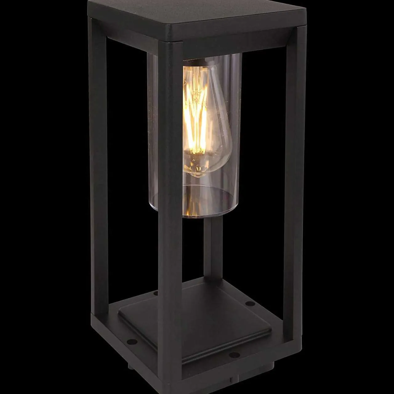 mutoni light Aussenleuchte Candela Aluminium Druckguss Schwarz Matt 1Xe> Bodenleuchten Aussen