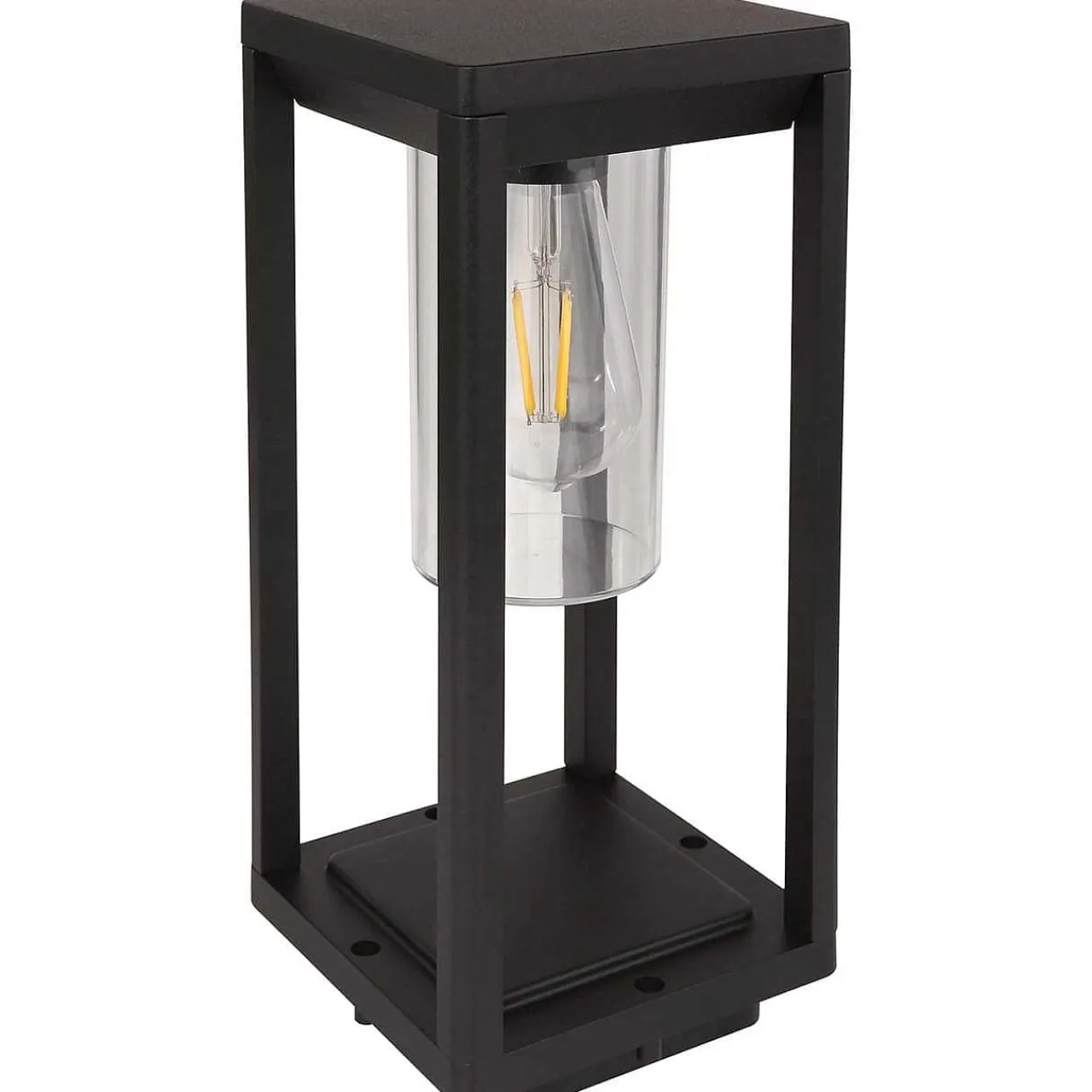 mutoni light Aussenleuchte Candela Aluminium Druckguss Schwarz Matt 1Xe> Bodenleuchten Aussen