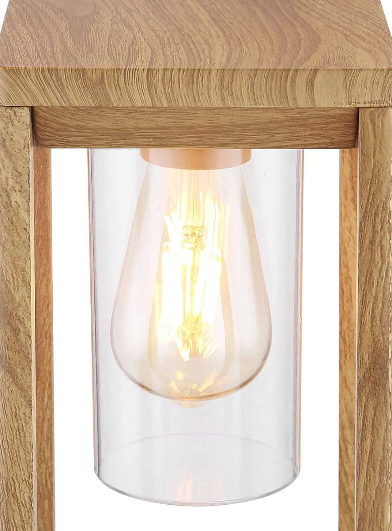 mutoni light Aussenleuchte Candela Aluminium Druckguss Holzoptik 1Xe27 Led> Led-Aussenleuchten