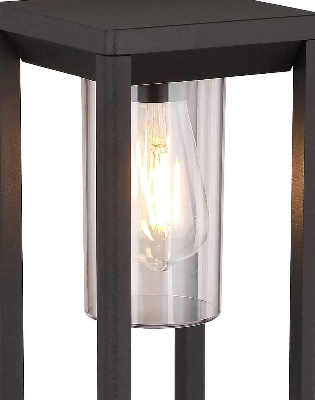 mutoni light Aussenleuchte Candela Aluminium Druckguss Schwarz Matt 1Xe> Stehleuchten Aussen