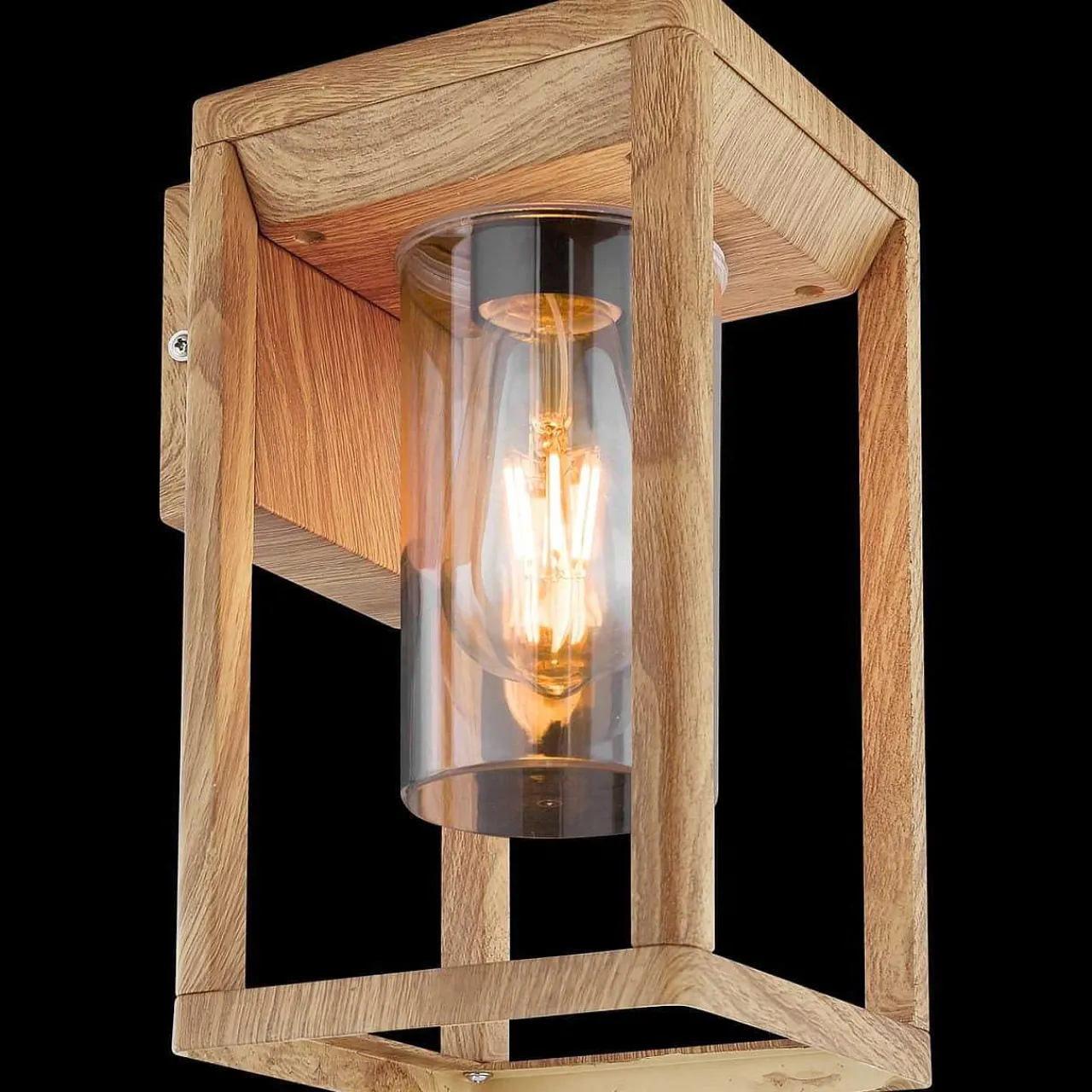 mutoni light Aussenleuchte Candela Aluminium Druckguss Holzoptik 1Xe27 Led> Led-Aussenleuchten