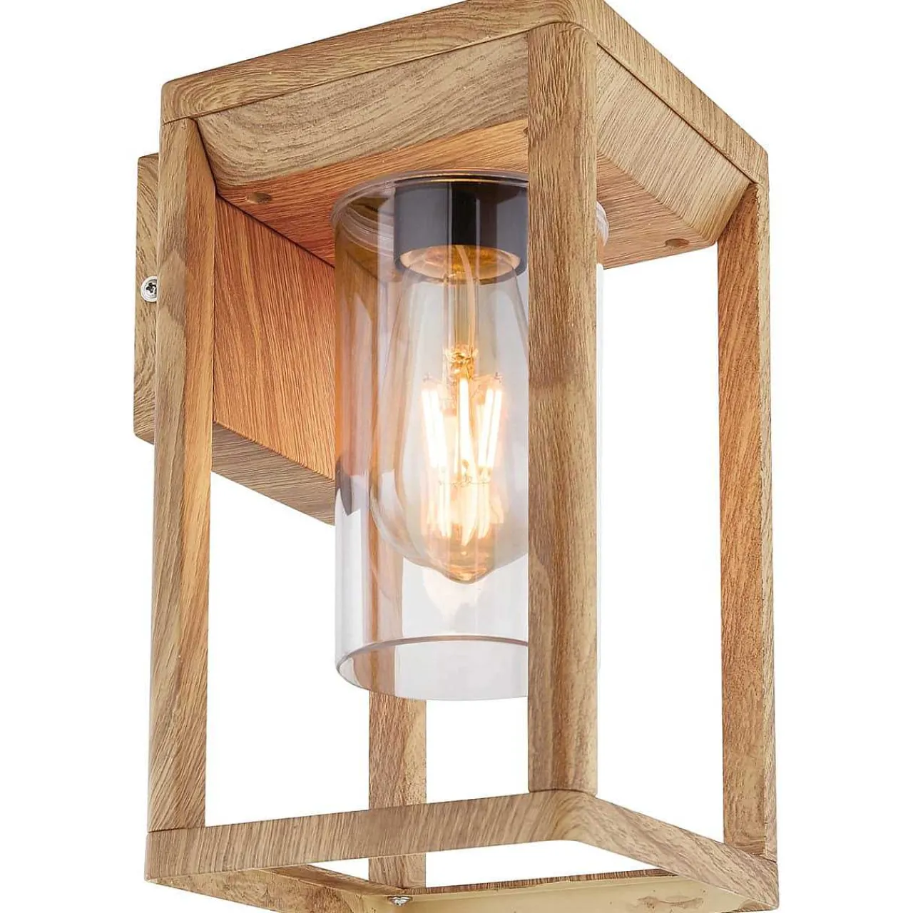 mutoni light Aussenleuchte Candela Aluminium Druckguss Holzoptik 1Xe27 Led> Led-Aussenleuchten
