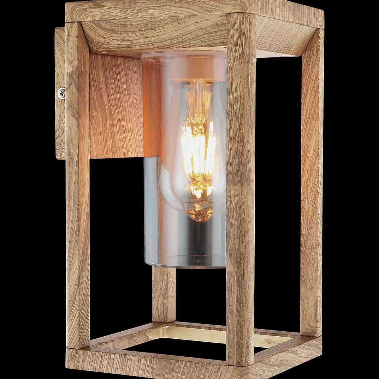 mutoni light Aussenleuchte Candela Aluminium Druckguss Holzoptik 1Xe27 Led> Led-Aussenleuchten