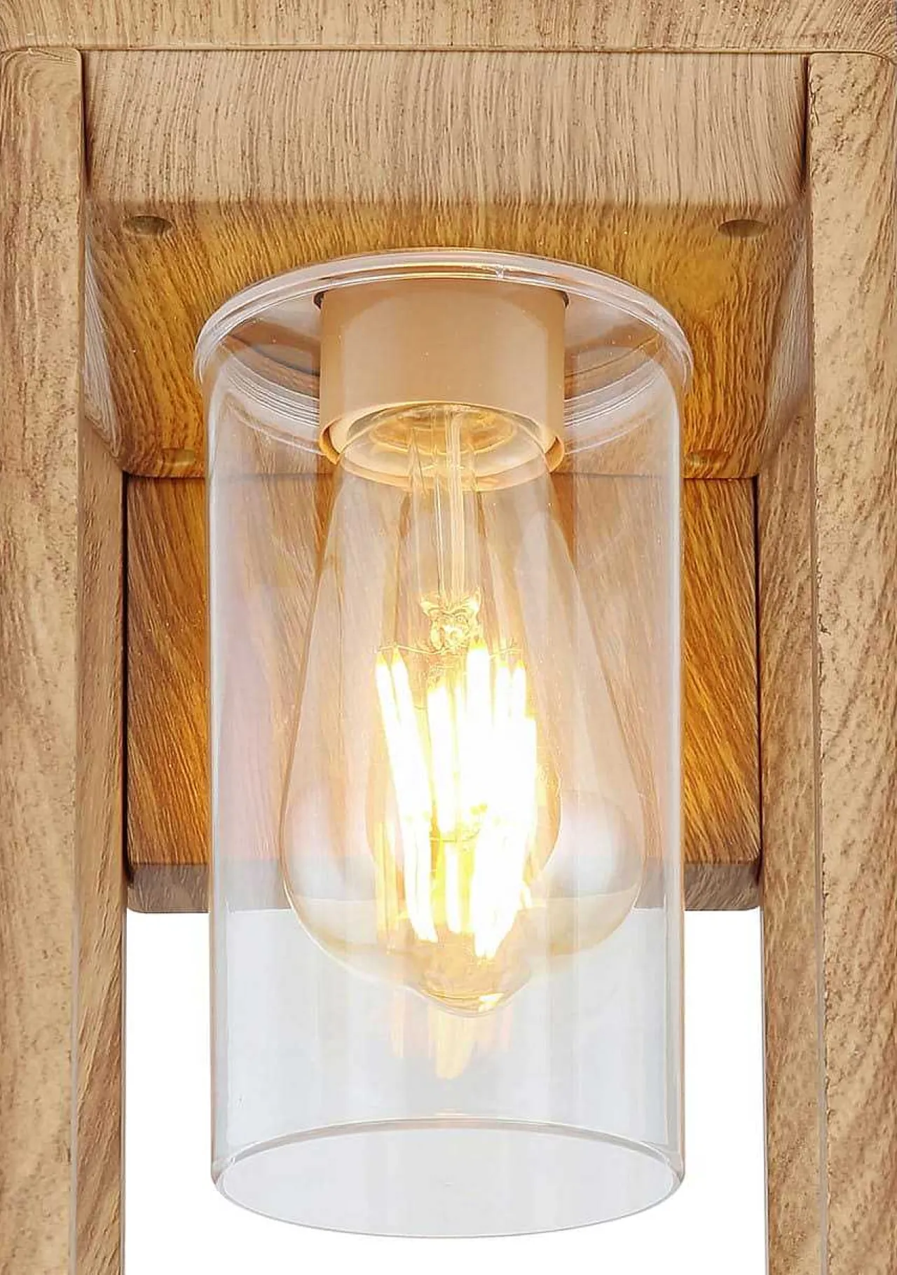 mutoni light Aussenleuchte Candela Aluminium Druckguss Holzoptik 1Xe27 Led> Led-Aussenleuchten