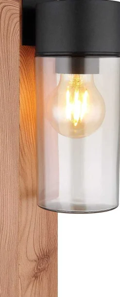 mutoni light Aussenleuchte Etsi Edelstahl Holzoptik 1Xe27 100> Stehleuchten Aussen