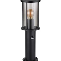 mutoni light Aussenleuchte Gracey Edelstahl Glas Schwarz Matt 1Xe27 45> Bodenleuchten Aussen