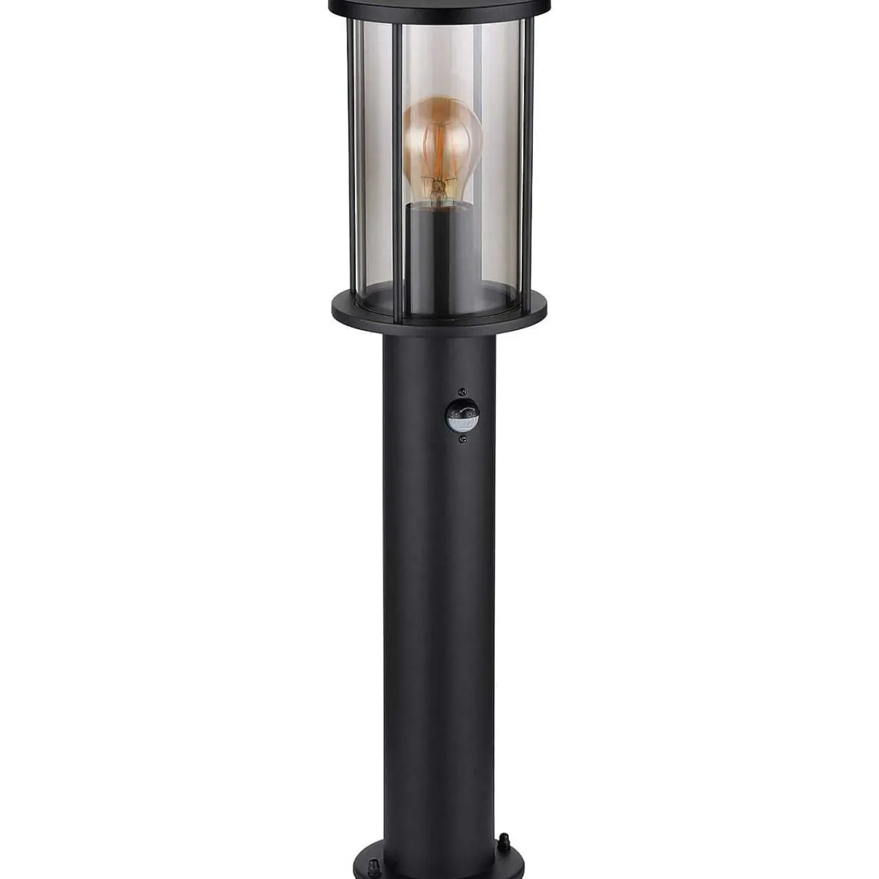 mutoni light Aussenleuchte Gracey Edelstahl Glas Schwarz Matt 1Xe27 60> Stehleuchten Aussen