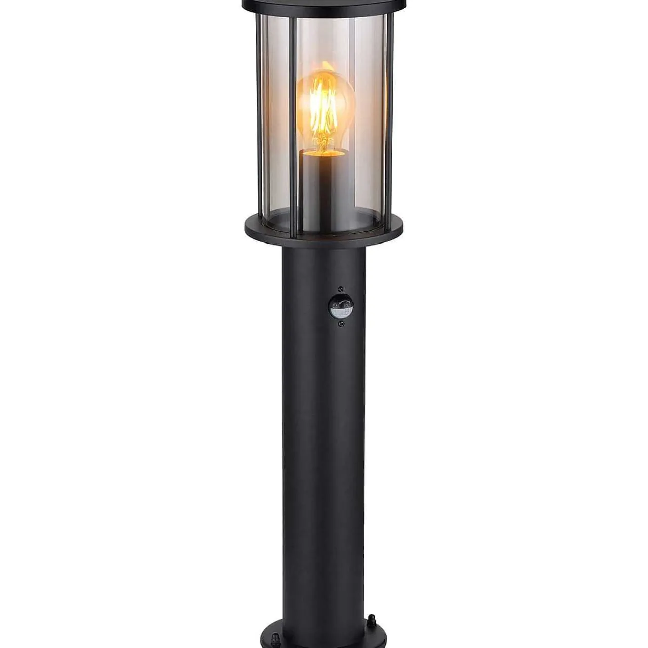 mutoni light Aussenleuchte Gracey Edelstahl Glas Schwarz Matt 1Xe27 60> Stehleuchten Aussen