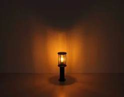 mutoni light Aussenleuchte Gracey Edelstahl Glas Schwarz Matt 1Xe27> Wandleuchten Aussen
