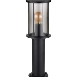 mutoni light Aussenleuchte Gracey Edelstahl Schwarz Matt 1Xe27 45> Bodenleuchten Aussen