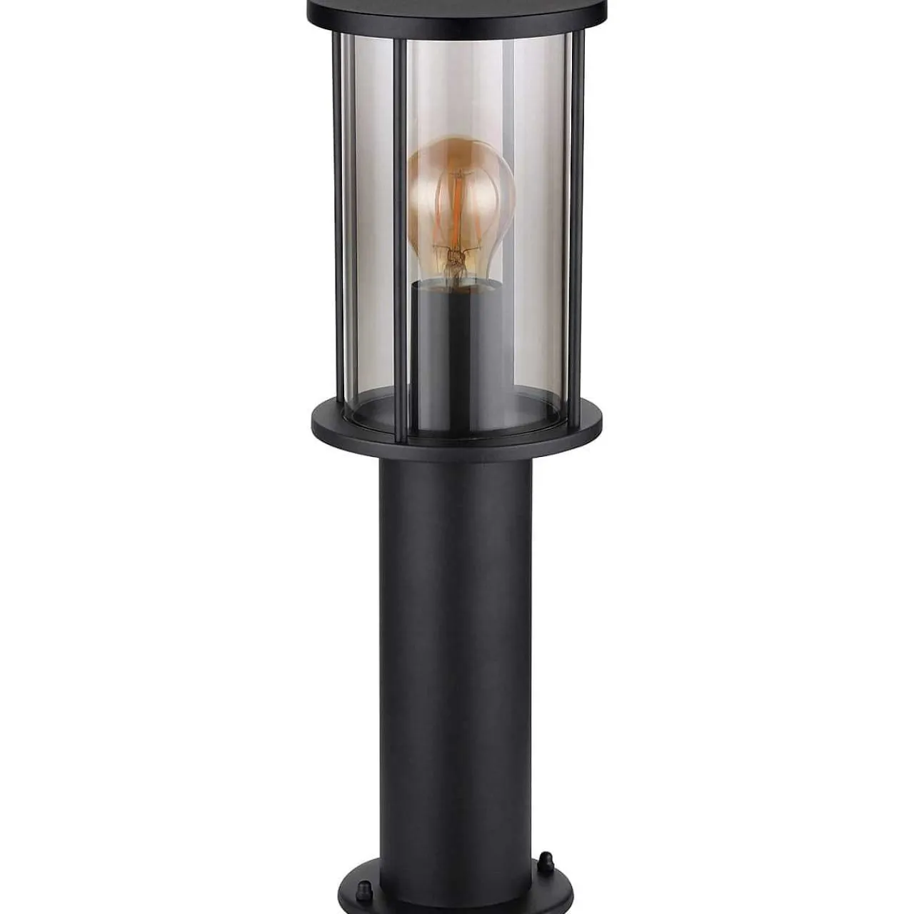 mutoni light Aussenleuchte Gracey Edelstahl Schwarz Matt 1Xe27 45> Bodenleuchten Aussen