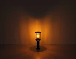 mutoni light Aussenleuchte Gracey Edelstahl Schwarz Matt 1Xe27 45> Bodenleuchten Aussen