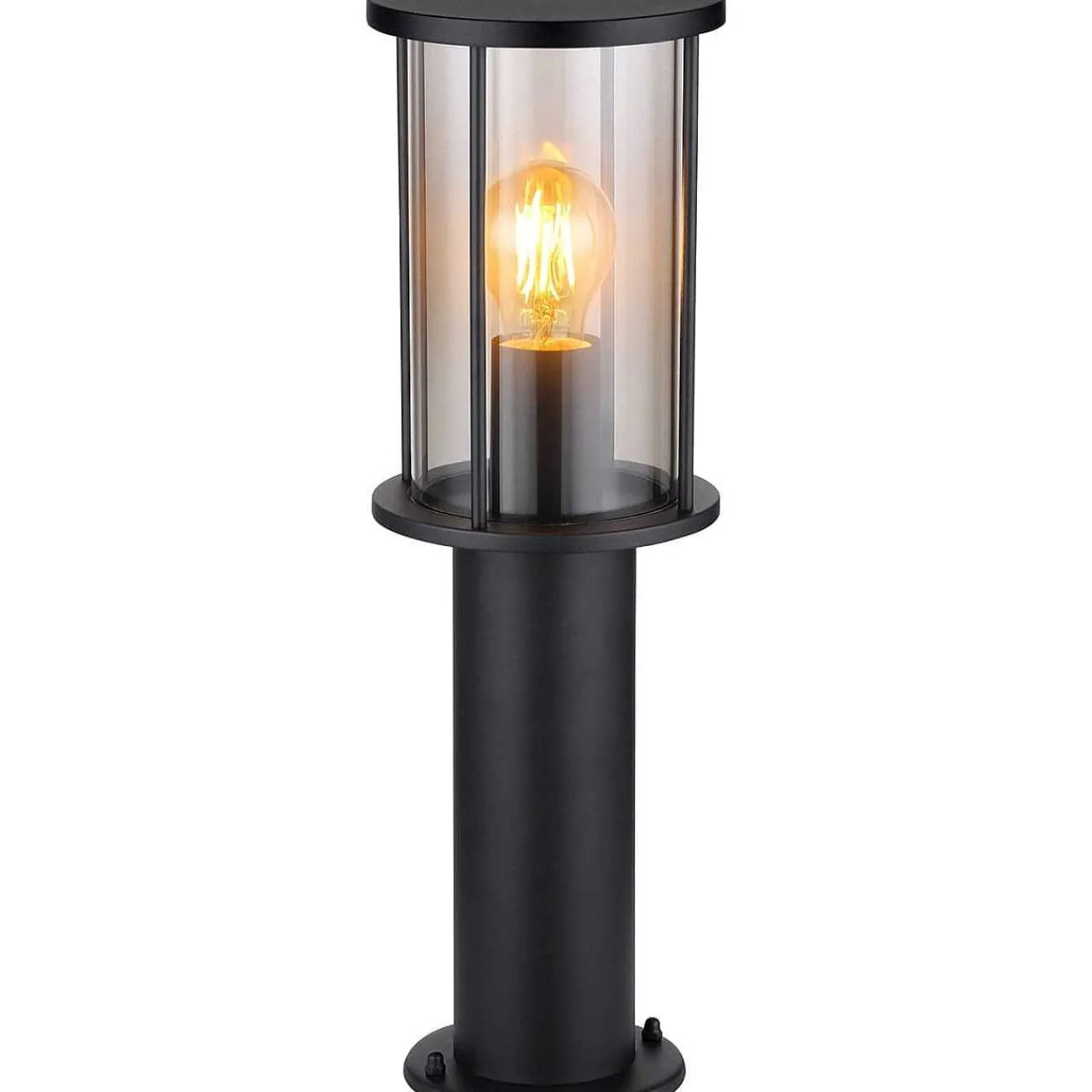 mutoni light Aussenleuchte Gracey Edelstahl Schwarz Matt 1Xe27 45> Bodenleuchten Aussen