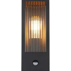 mutoni light Aussenleuchte Gundula Metall Schwarz 1Xe27> Wandleuchten Aussen