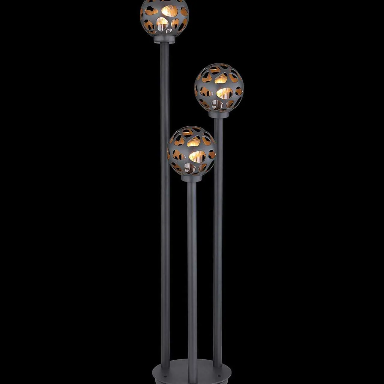 mutoni light Aussenleuchte Hilario Edelstahl Anthrazit 3Xe27 Led> Led-Aussenleuchten