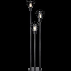 mutoni light Aussenleuchte Horace Edelstahl Schwarz 3Xe27 Led> Stehleuchten Aussen