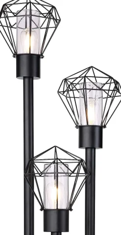 mutoni light Aussenleuchte Horace Edelstahl Schwarz 3Xe27 Led> Stehleuchten Aussen