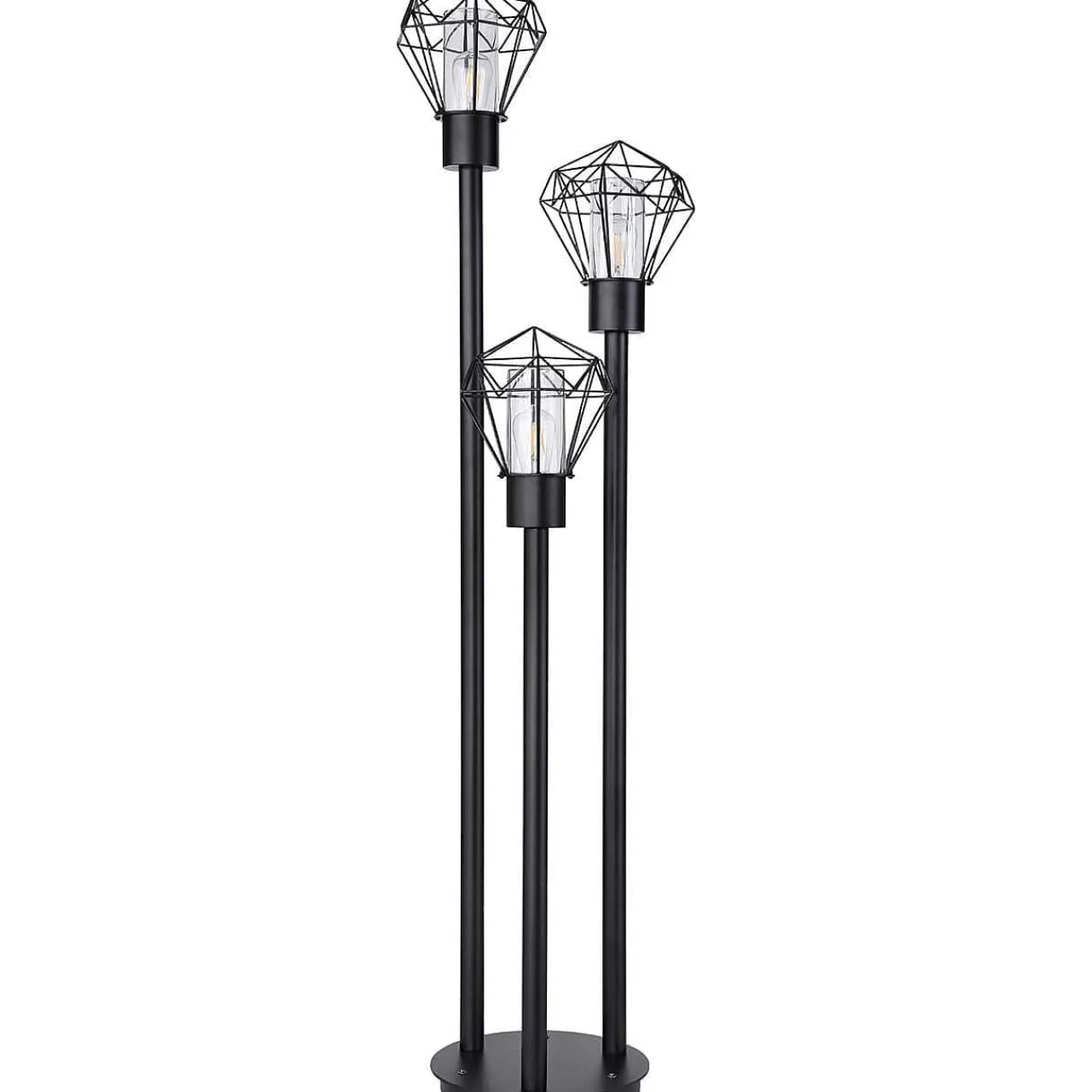 mutoni light Aussenleuchte Horace Edelstahl Schwarz 3Xe27 Led> Stehleuchten Aussen