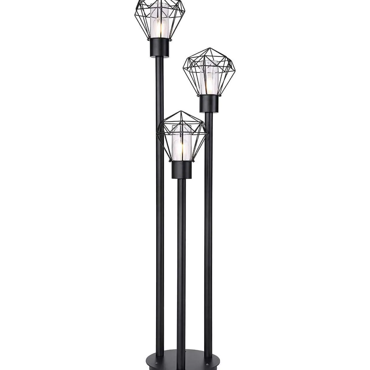 mutoni light Aussenleuchte Horace Edelstahl Schwarz 3Xe27 Led> Stehleuchten Aussen