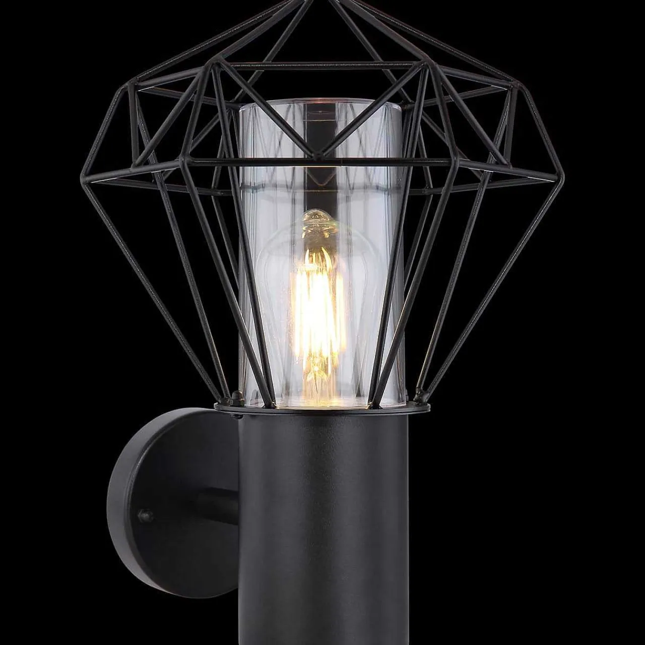 mutoni light Aussenleuchte Horace Edelstahl Schwarz 1Xe27 Led> Led-Aussenleuchten