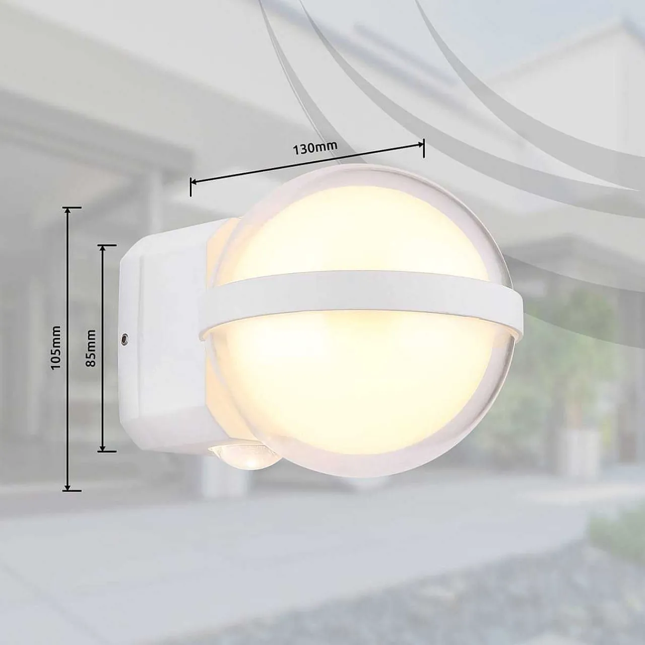 mutoni light Aussenleuchte Illi Aluminium Weiss Matt Led> Wandleuchten Aussen