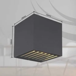 mutoni light Aussenleuchte Illi Aluminium Anthrazit Led 10><noscript><img width=