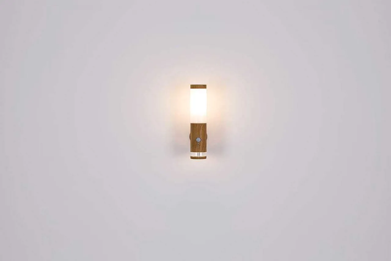 mutoni light Aussenleuchte Jaicy Edelstahl Holzoptik 1Xe27 Led> Led-Aussenleuchten