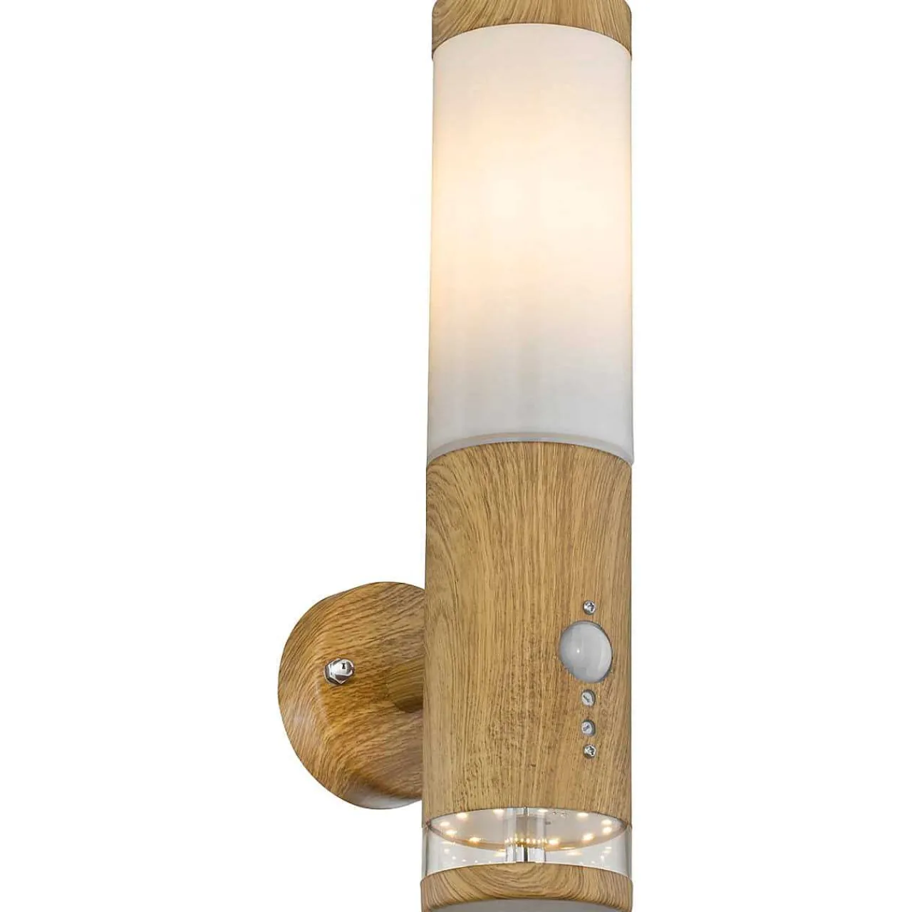 mutoni light Aussenleuchte Jaicy Edelstahl Holzoptik 1Xe27 Led> Led-Aussenleuchten