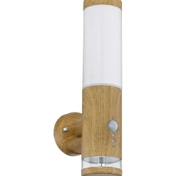 mutoni light Aussenleuchte Jaicy Edelstahl Holzoptik 1Xe27 Led><noscript><img width=