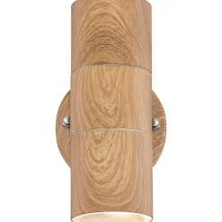 mutoni light Aussenleuchte Jaicy Edelstahl Holzoptik 2Xgu10> Wandleuchten Aussen