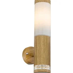 mutoni light Aussenleuchte Jaicy Edelstahl Holzoptik 1Xe27 Led> Led-Aussenleuchten