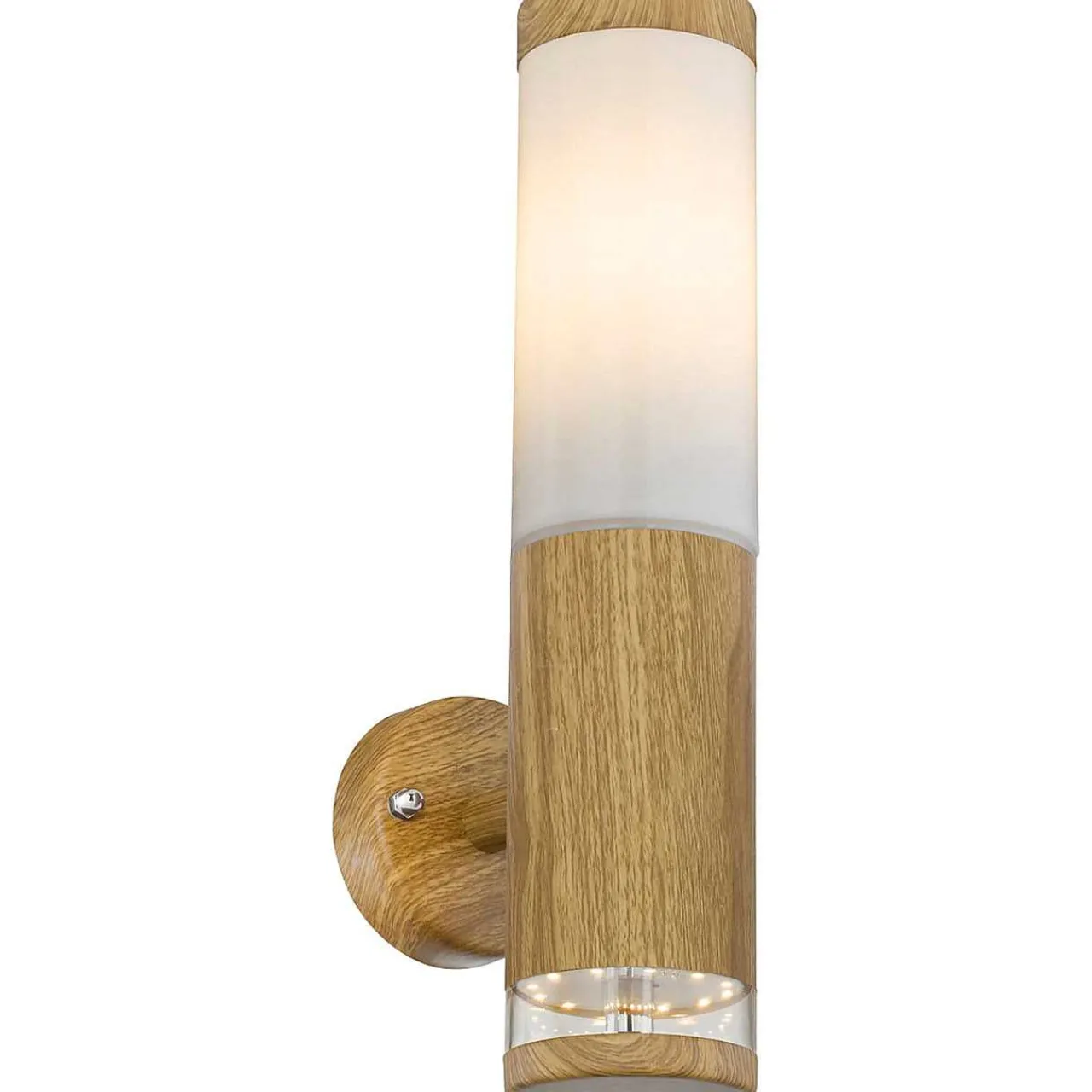 mutoni light Aussenleuchte Jaicy Edelstahl Holzoptik 1Xe27 Led> Led-Aussenleuchten