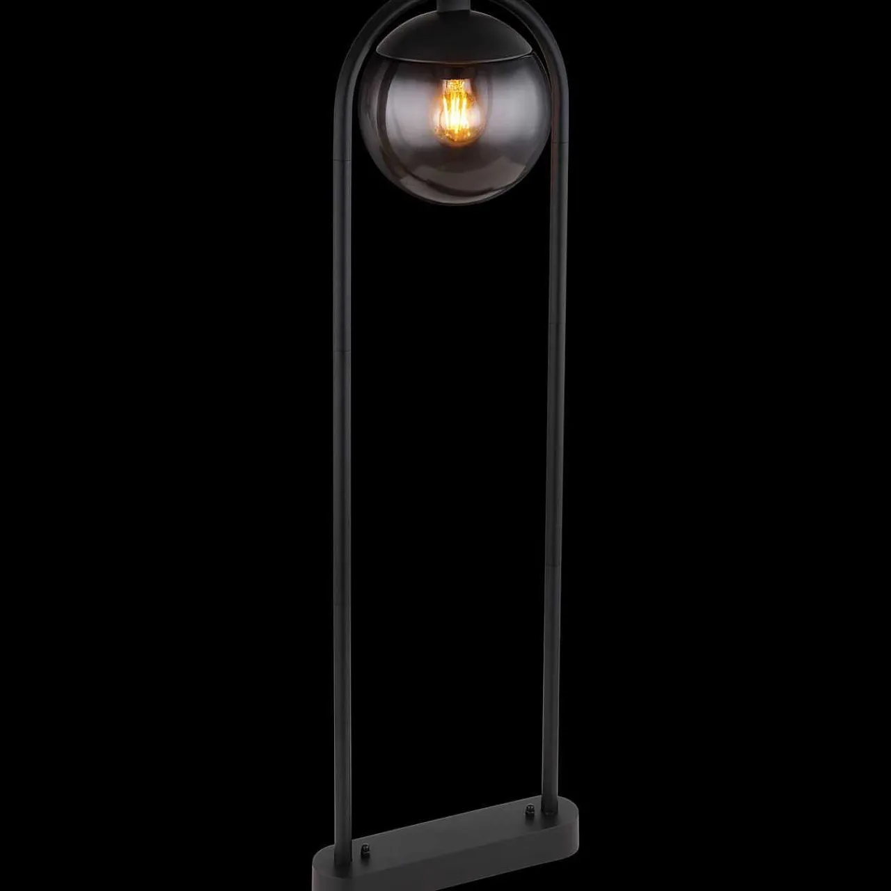 mutoni light Aussenleuchte Michael Metall Glas Rauchfarben 1Xe27> Wandleuchten Aussen