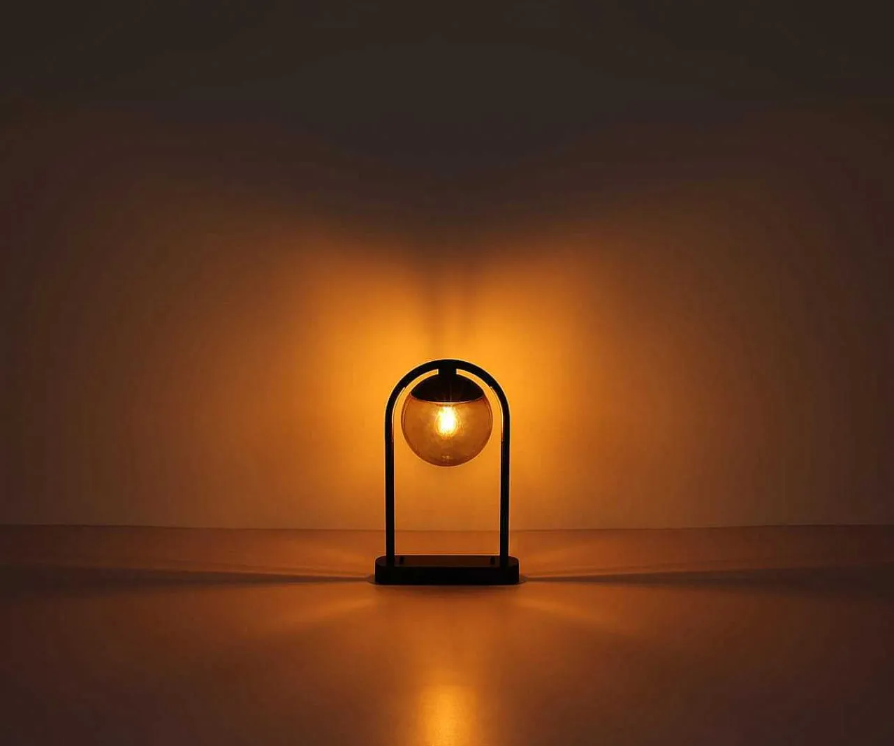 mutoni light Aussenleuchte Michael Metall Glas Schwarz Matt 1Xe27> Wandleuchten Aussen