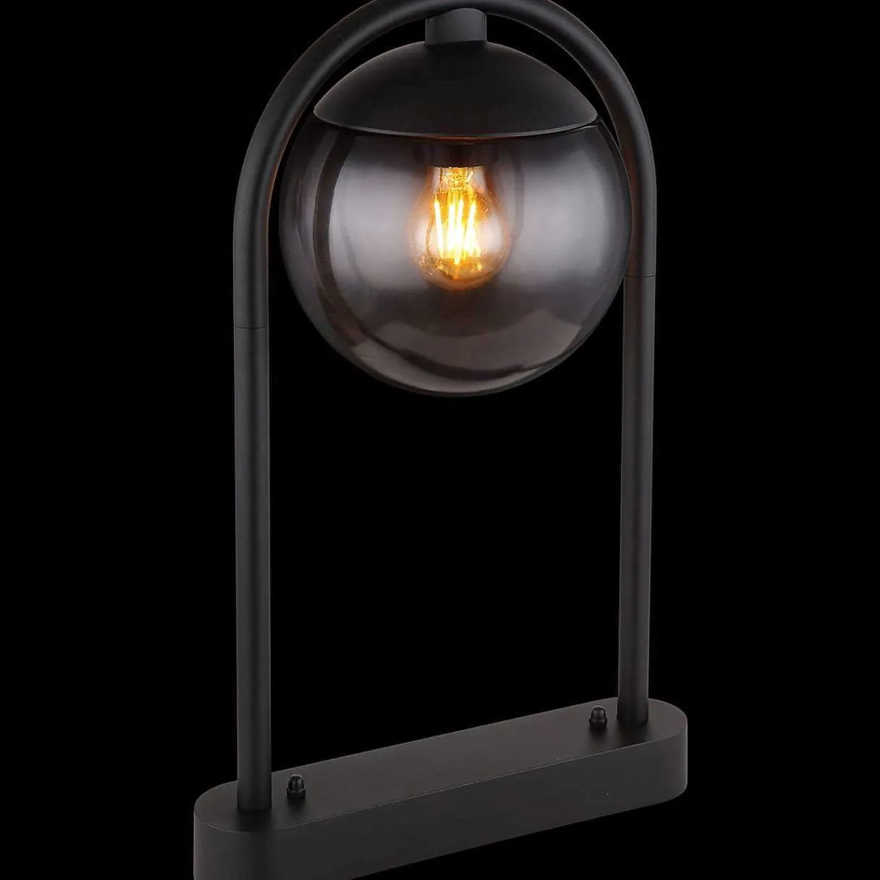 mutoni light Aussenleuchte Michael Metall Glas Schwarz Matt 1Xe27> Wandleuchten Aussen