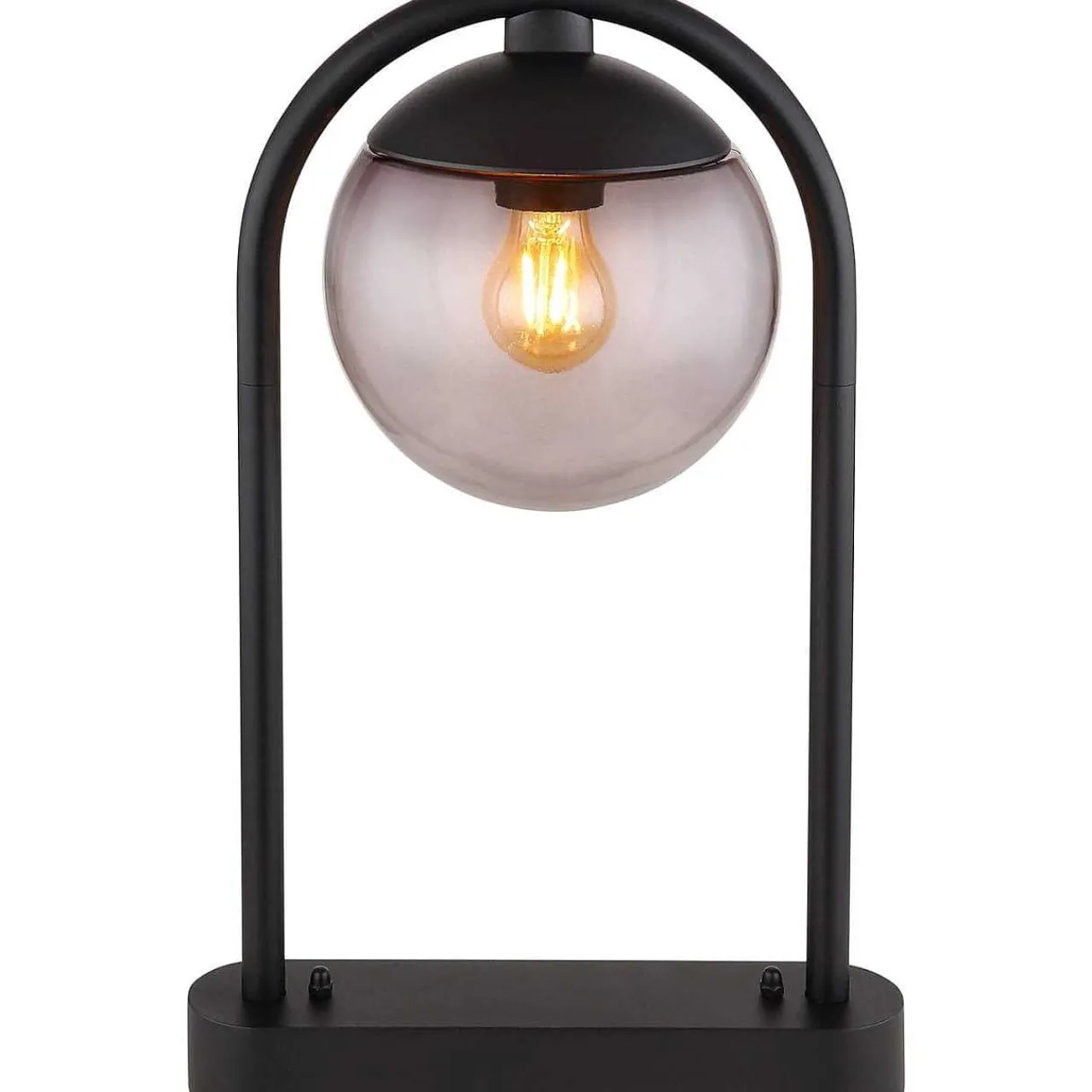mutoni light Aussenleuchte Michael Metall Glas Schwarz Matt 1Xe27> Wandleuchten Aussen