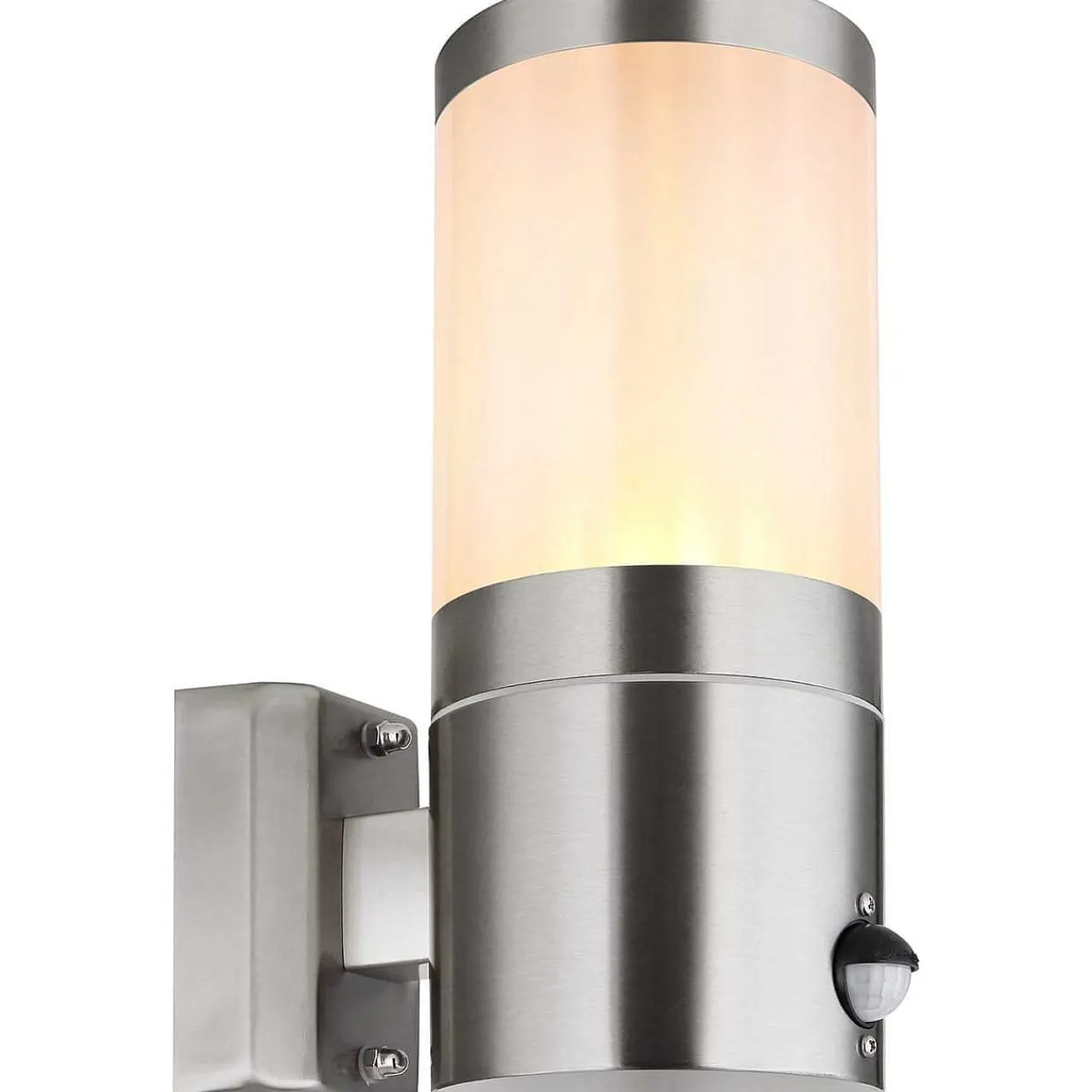 mutoni light Aussenleuchte Xeloo Edelstahl Silber Opal 1Xe27> Wandleuchten Aussen