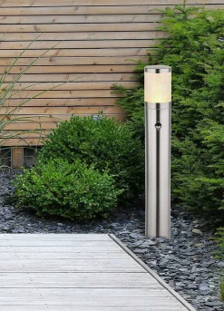 mutoni light Aussenleuchte Xeloo Edelstahl Silber 1Xe27> Stehleuchten Aussen