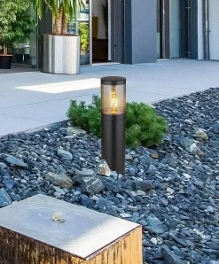 mutoni light Aussenleuchte Xeloo Edelstahl Schwarz Rauchfarben 1Xe27><noscript><img width=