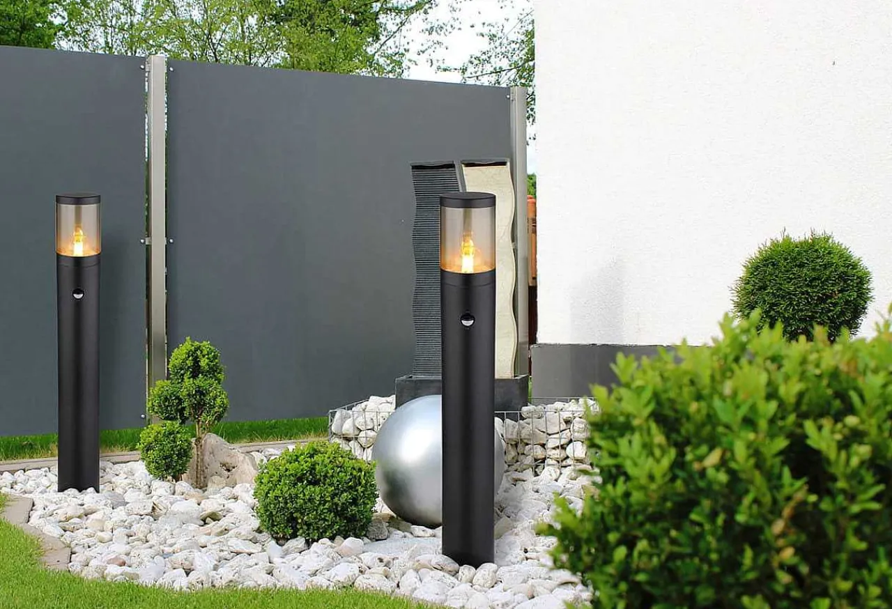 mutoni light Aussenleuchte Xeloo Edelstahl Kunststoff Schwarz 1Xe27> Stehleuchten Aussen