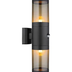 mutoni light Aussenleuchte Xeloo Edelstahl Schwarz Matt 2Xe27><noscript><img width=