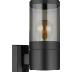 mutoni light Aussenleuchte Xeloo Edelstahl Schwarz Matt 1Xe27> Wandleuchten Aussen