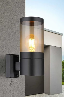 mutoni light Aussenleuchte Xeloo Edelstahl Schwarz Matt 1Xe27><noscript><img width=