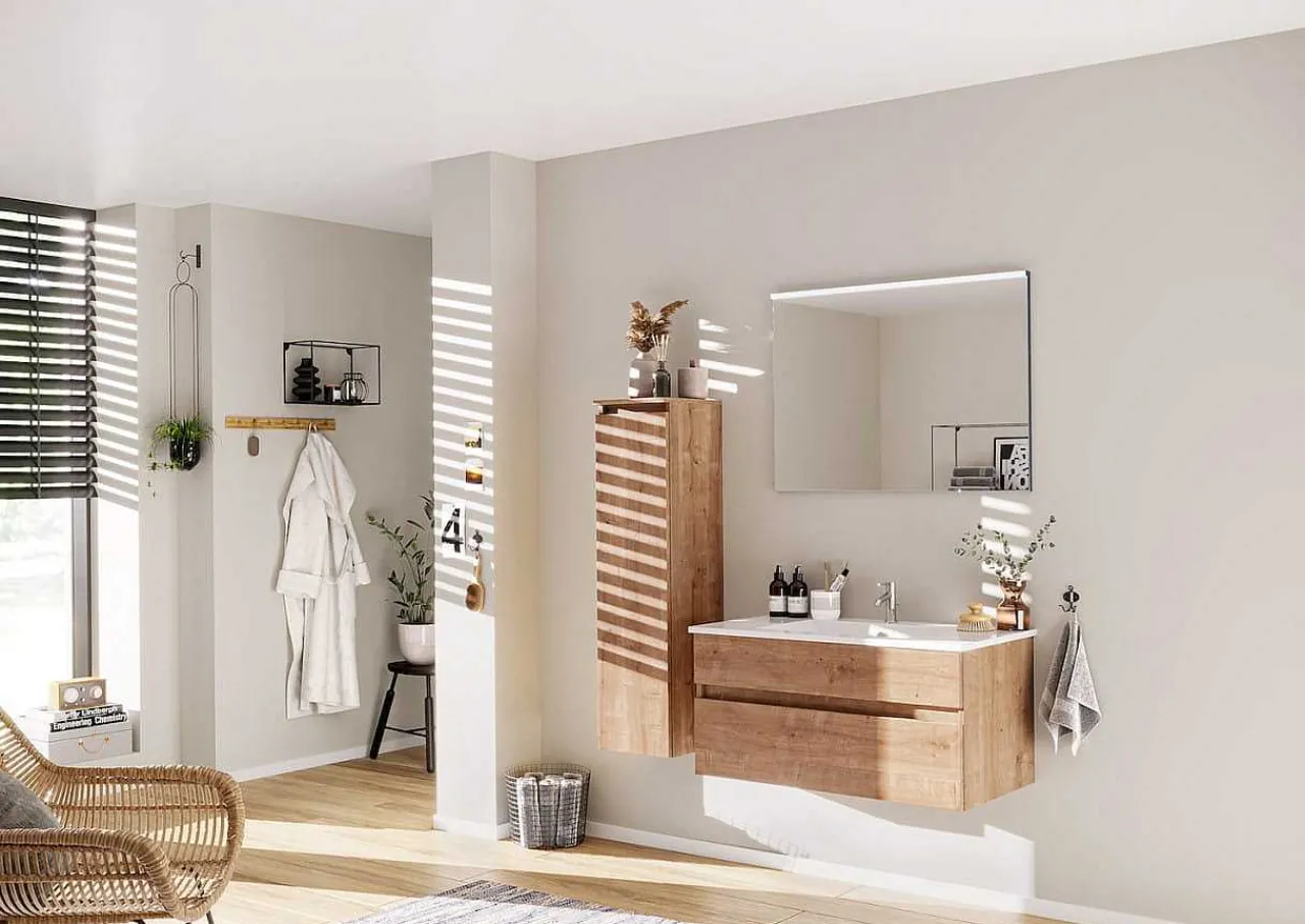 KISS Badezimmerschrank Eiche Natur> Badschränke