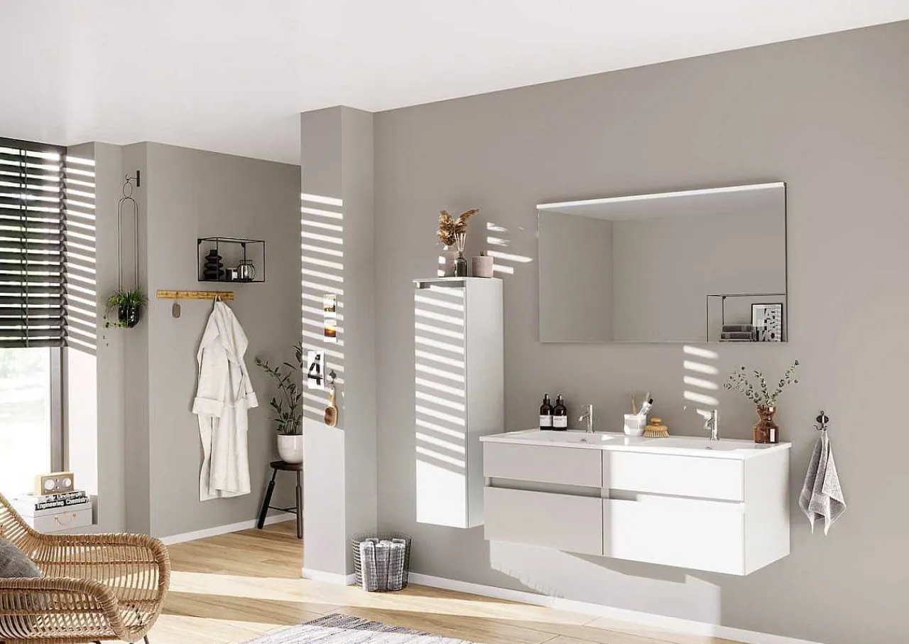 KISS Badezimmerschrank Polarweiss> Badschränke
