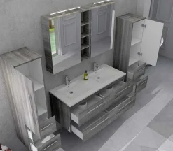 mutoni casual Badezimmer-Set Eiche Grau 120 (4-Teilig)><noscript><img width=