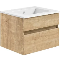 KISS Badezimmerset Mit Flachenspiegel Eiche Natur 60><noscript><img width=