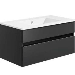 KISS Badezimmerset Mit Flachenspiegel Cosmos Grey 90><noscript><img width=
