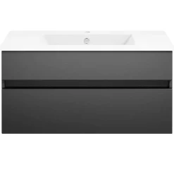 KISS Badezimmerset Mit Flachenspiegel Cosmos Grey 90><noscript><img width=